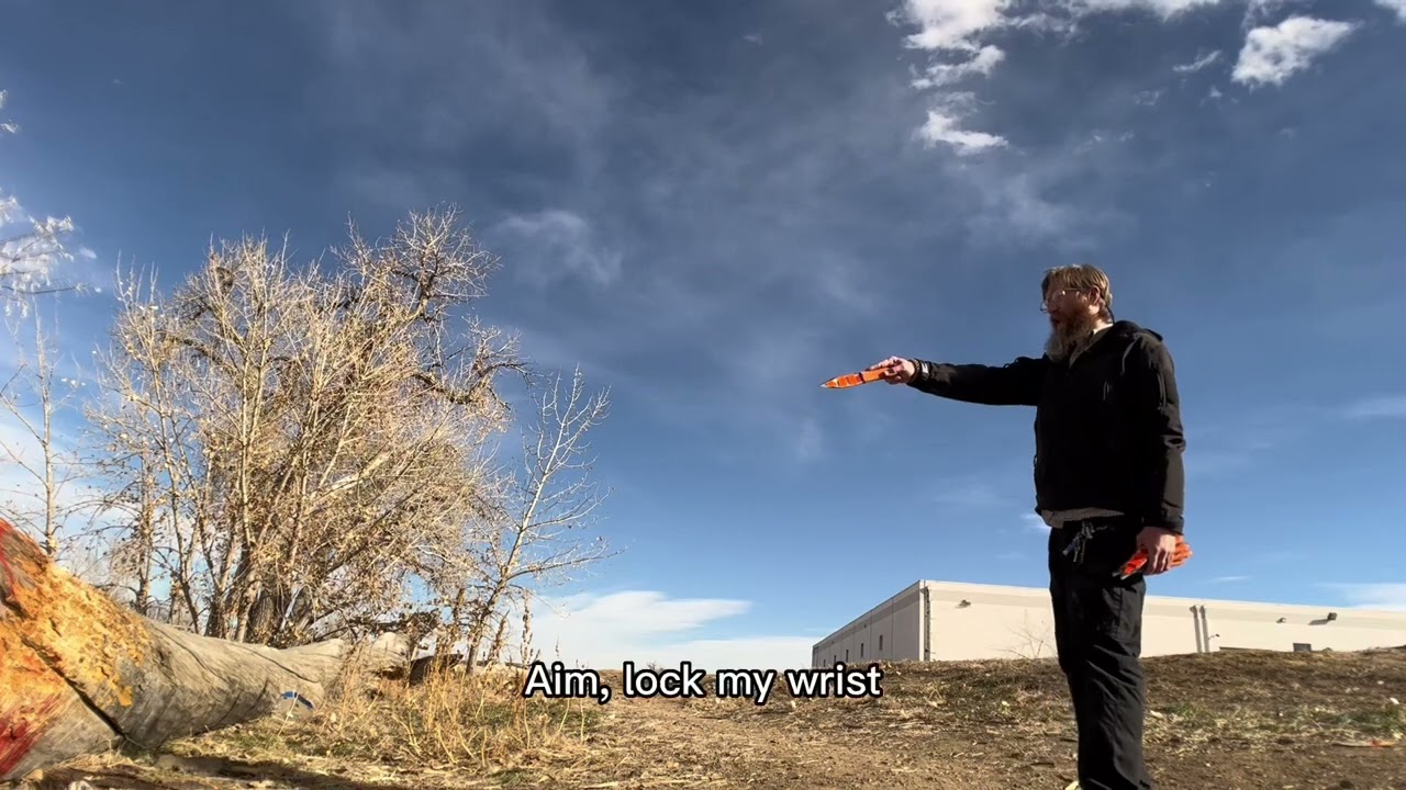 Tutorial: No-spin knife throwing for beginners.