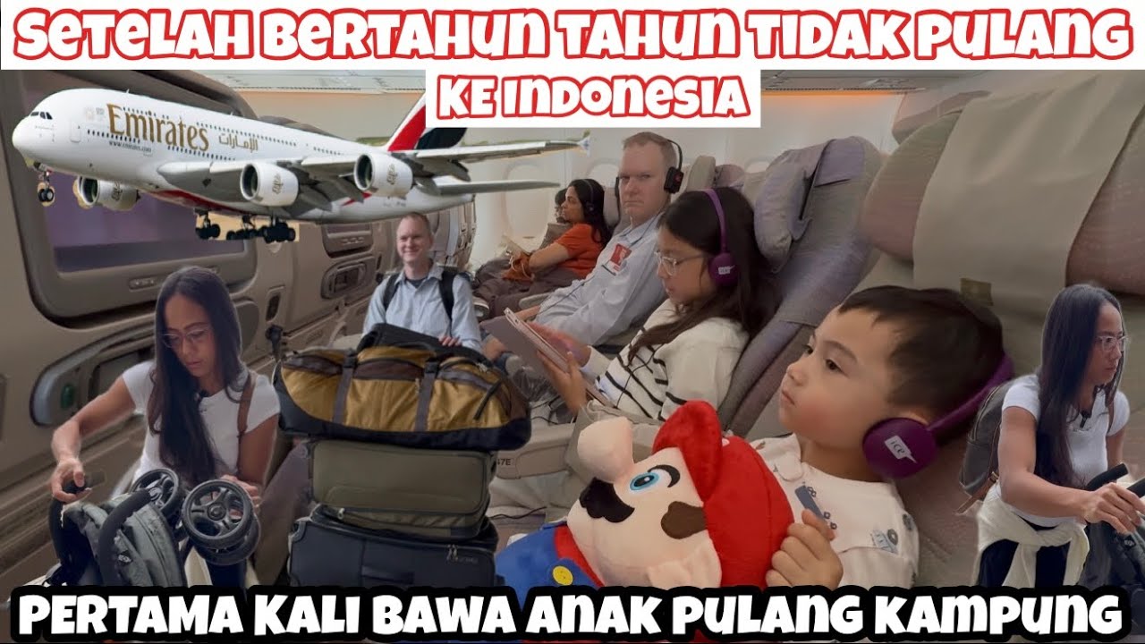 PERTAMA KALI PULANG KE INDONESIA BAWA ANAK BUNGSU JUMPA ORANG TUA PENERBANGAN SETELAH BERTAHUN TAHUN