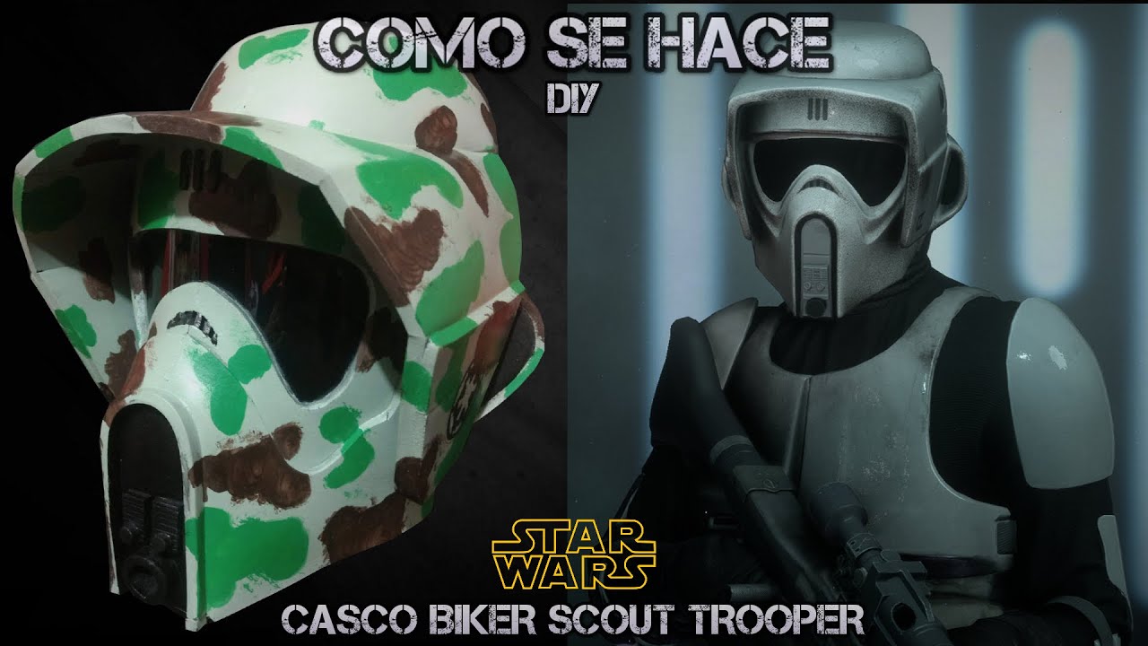 Como Se Hace: Casco Biker Scout Trooper - Star Wars Goma Eva DIY