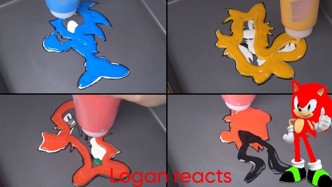 Time to cook some pancakes! Logan reacts to The fastest in the world SONIC Pancake Art