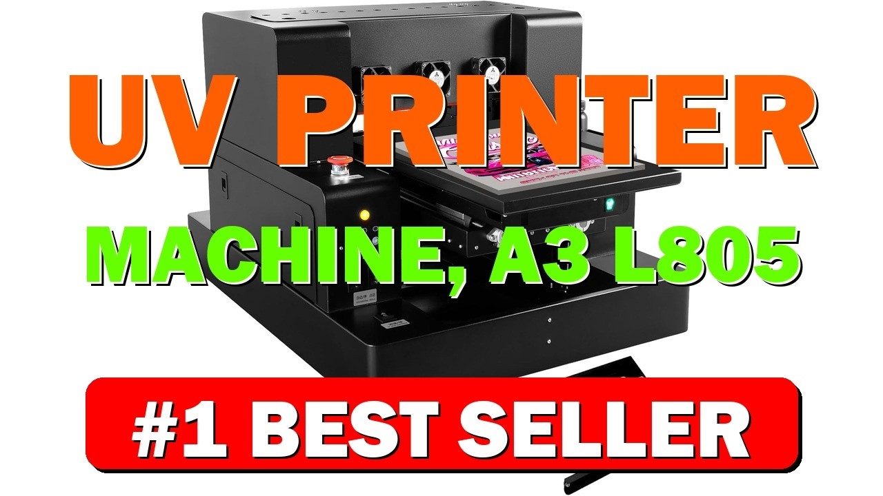 UV Printer Machine A3 L805 UV Flatbed Printer with Bottle Holder 2880 - B0DP4NHZCG