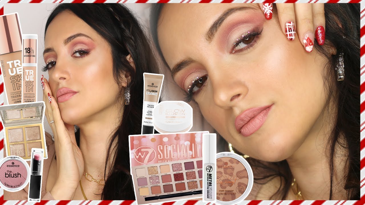 Pink Soft Glam 🎅 ΕΟΡΤΑΣΤΙΚΟ ΜΑΚΙΓΙΑΖ ΜΟΝΟ ΜΕ ΟΙΚΟΝΟΜΙΚΑ ΠΡΟΙΟΝΤΑ