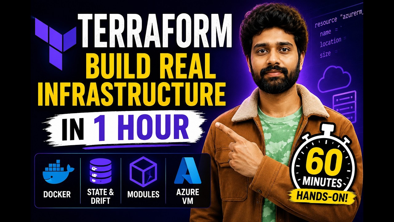 Terraform Full Course (1 Hour Hands-On for Beginners) | Docker + Azure [2025]