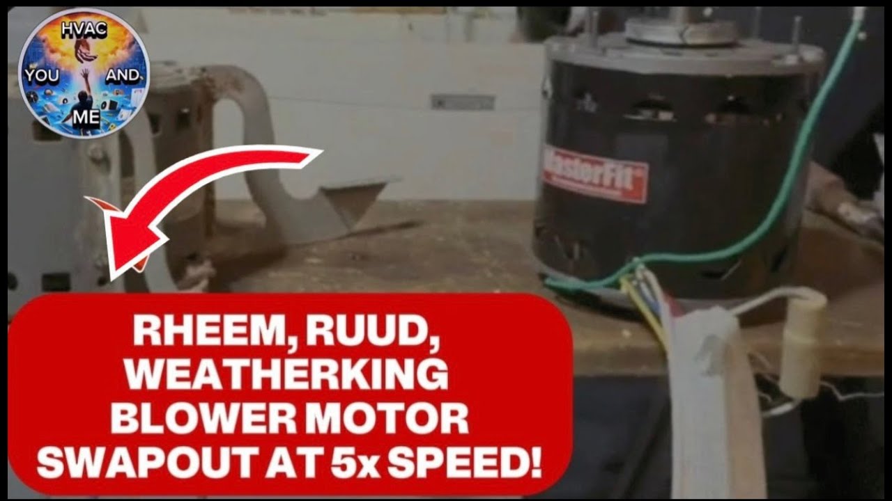 BLOWER MOTOR SWAP AT 5x SPEED! #diy #furnace #repair