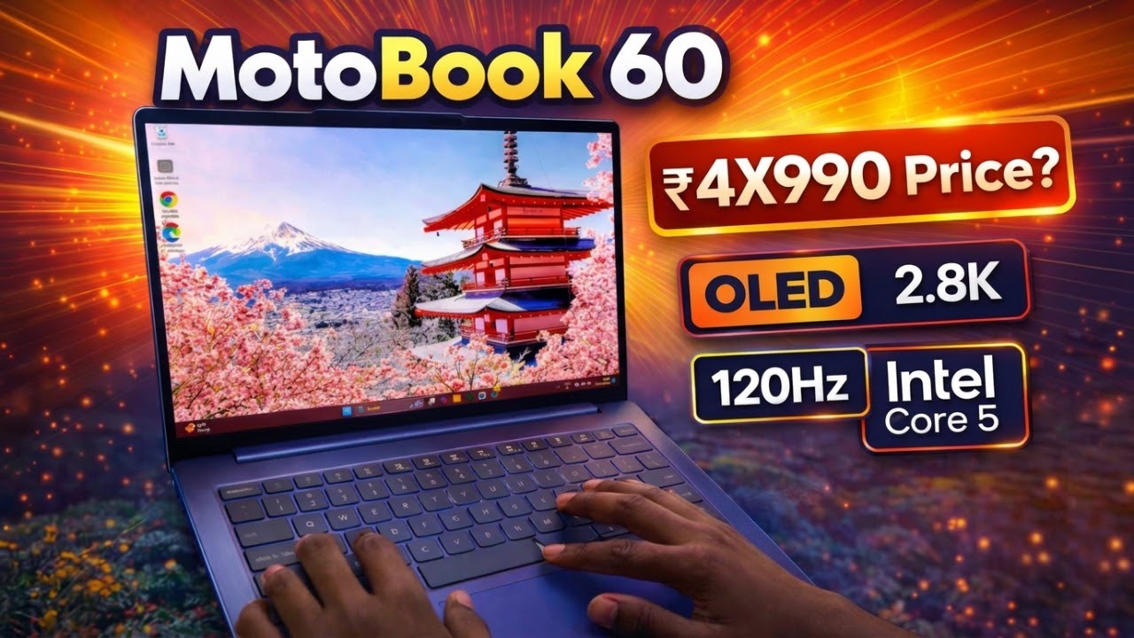 MotoBook 60 Unboxing & Review 🔥 | 4X990 Price? 🤯 | OLED 2.8K 120Hz