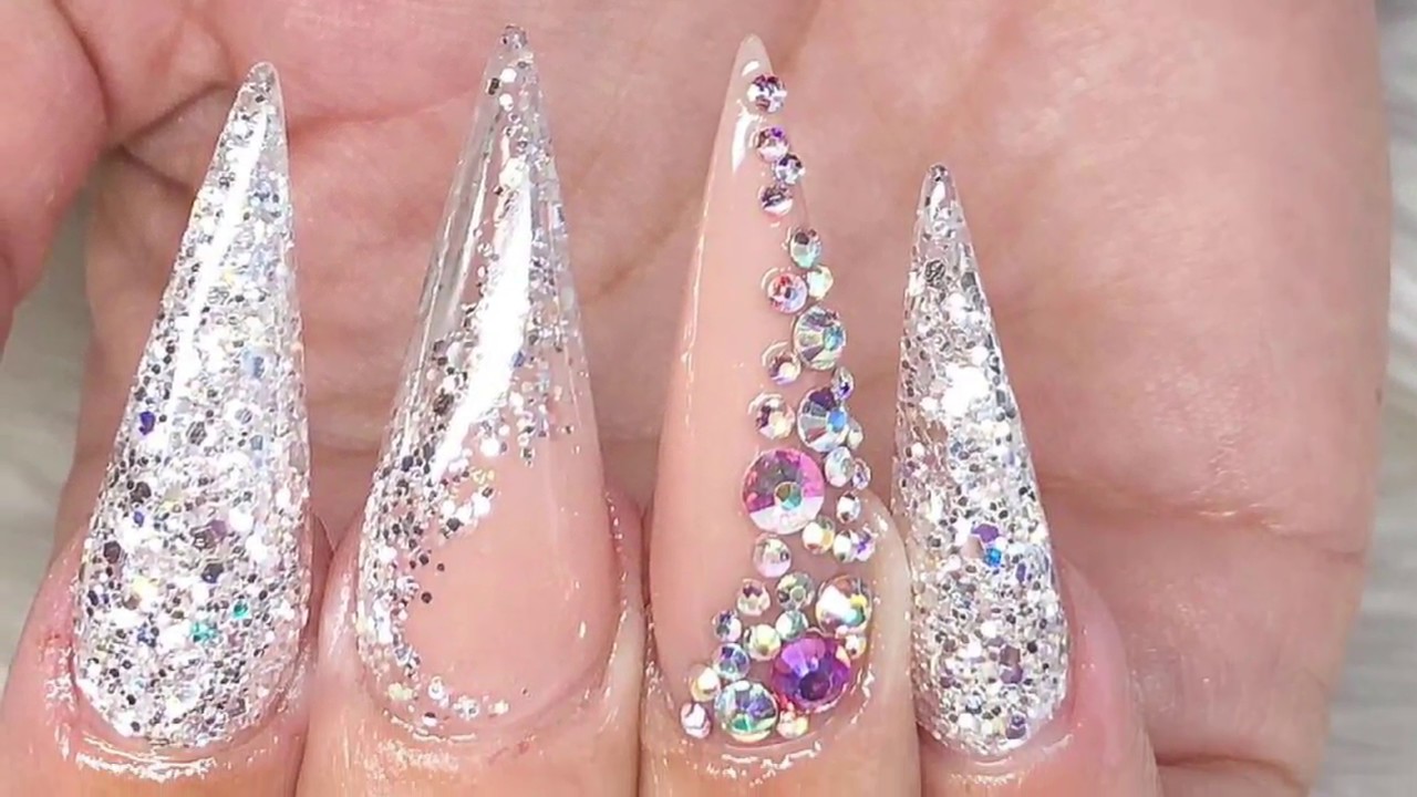Crystal queen | Acrylic nails| longest set I’ve done on a client 😍