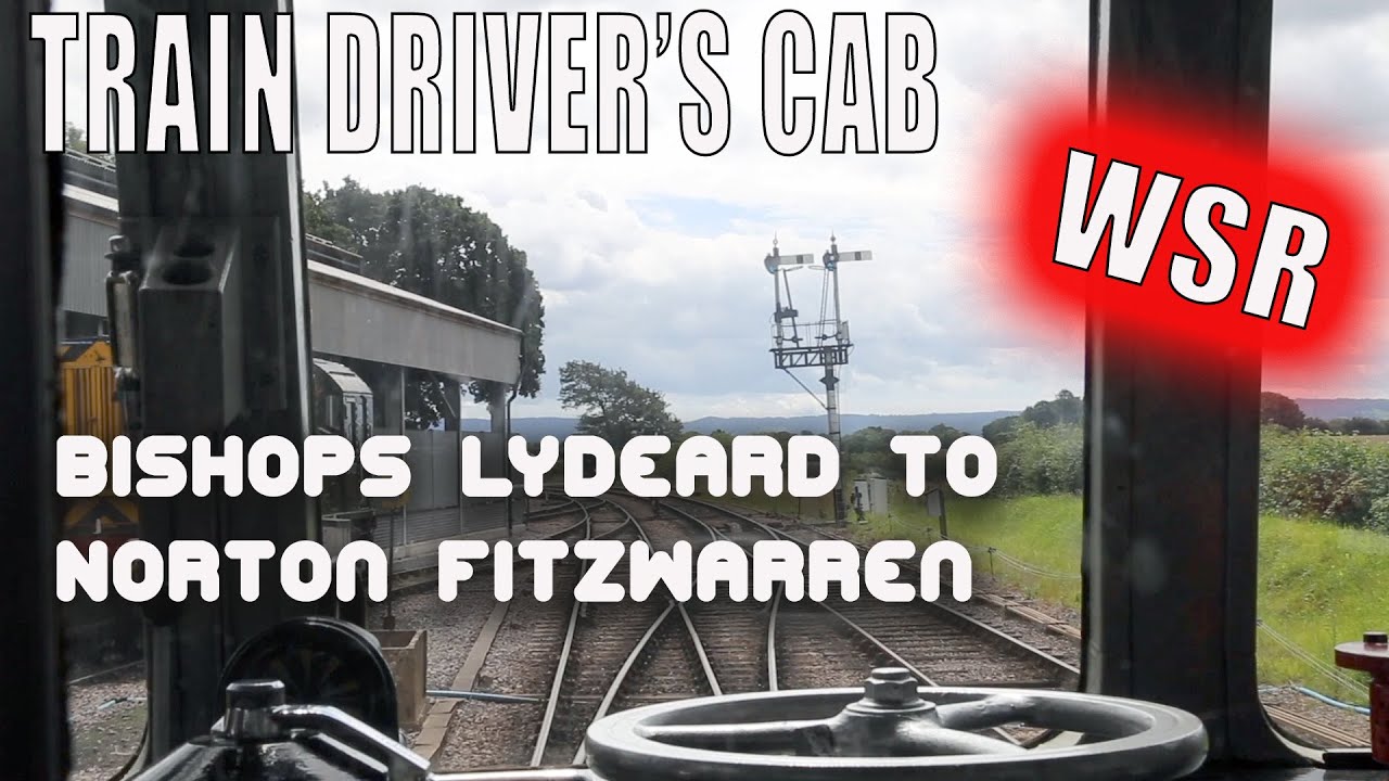 Behind the driver's cab, cab ride , diesel railcar from Bishops Lydeard to Norton Fitzwarren WSR, UK
