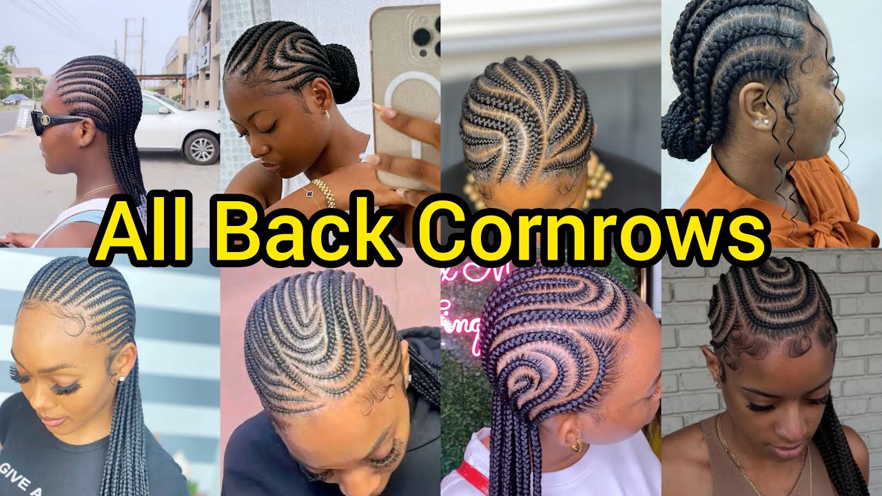 Latest All back Hairstyles to try in 2026 | Straight back Cornrow Braids | Ghana Weaving Braids