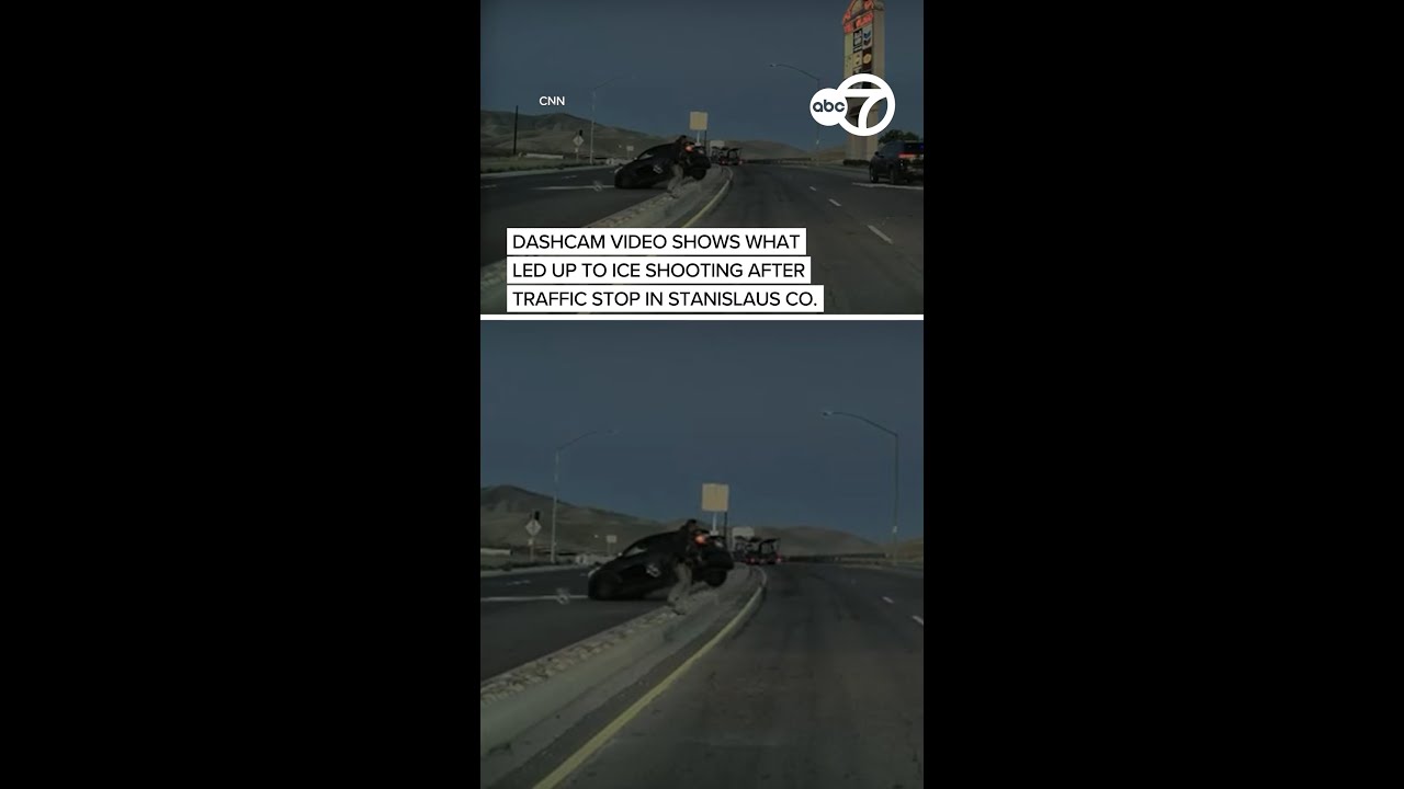 Dashcam video shows what led up to ICE shooting after traffic stop in Stanislaus Co.