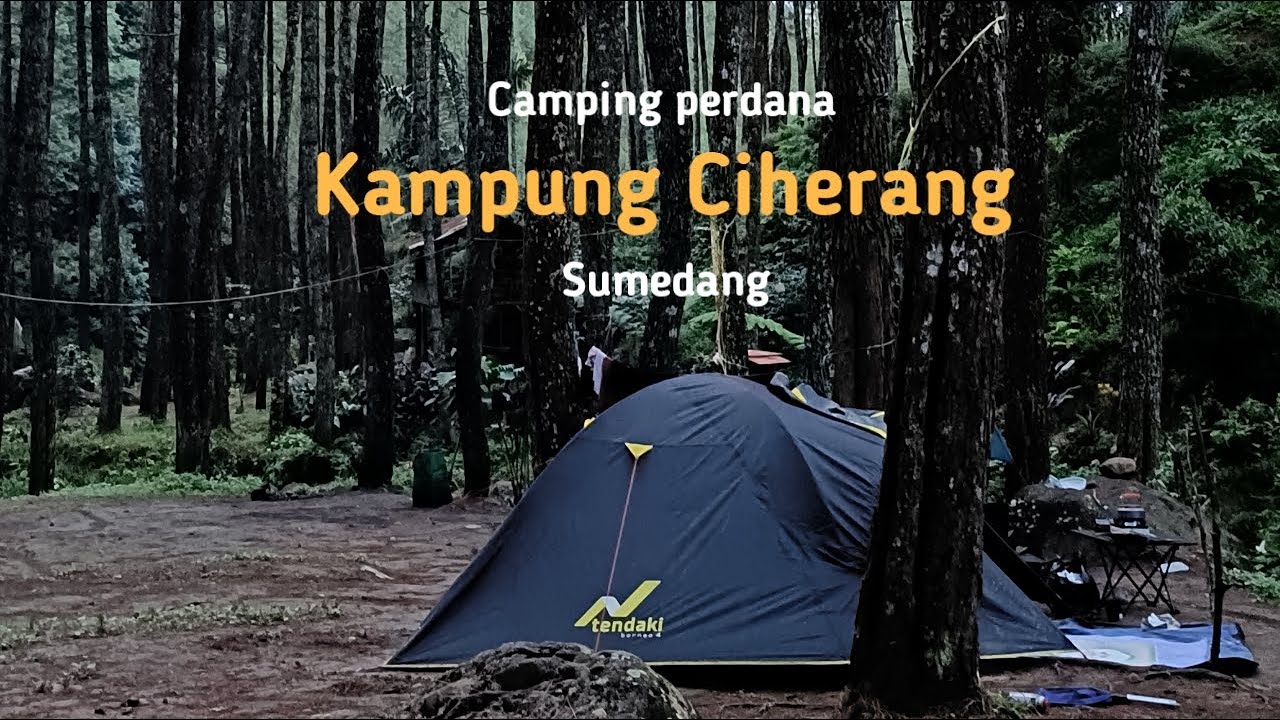 #3 Camping Perdana di Kampoeng Ciherang hujan deras |  menangkap udang malam hari