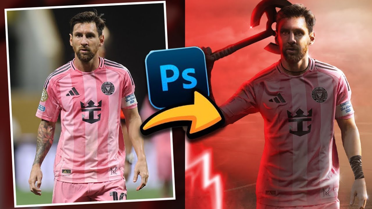 How to Create a Cinematic Lionel Messi Sports Manipulation in Photoshop | Layer Breakdown