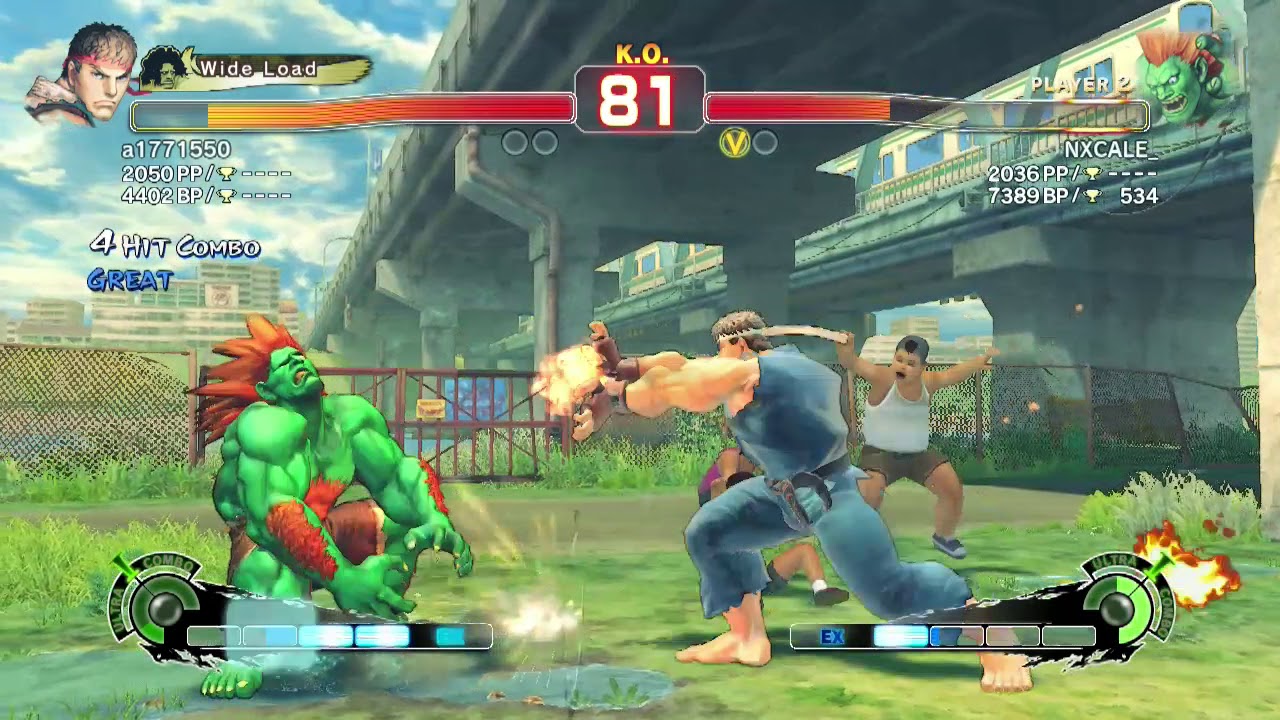 Ultra Street Fighter IV 4 : Blanka (NXCALE) vs Ryu (a1771) PS3