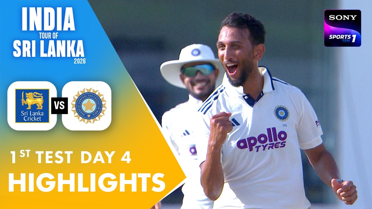 India Sets A Massive Target Of 372 Runs | English | 1st Test Day 4 | Highlights | SL vs IND 2026