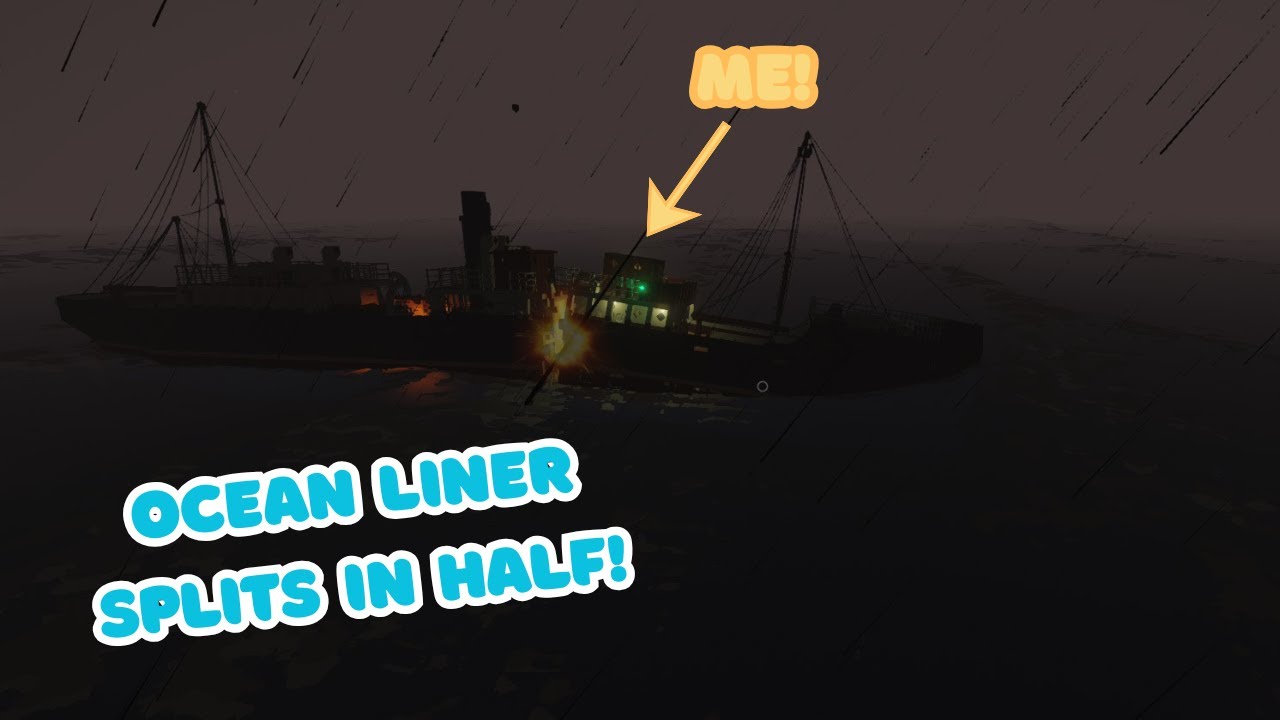 A Huge Storm Split My Ship! - Stormworks Gameplay - Sinking Ship Survival 