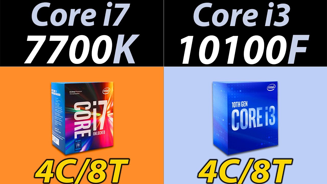 i7-7700K против i3-10100F | Насколько велика разница в производительности?