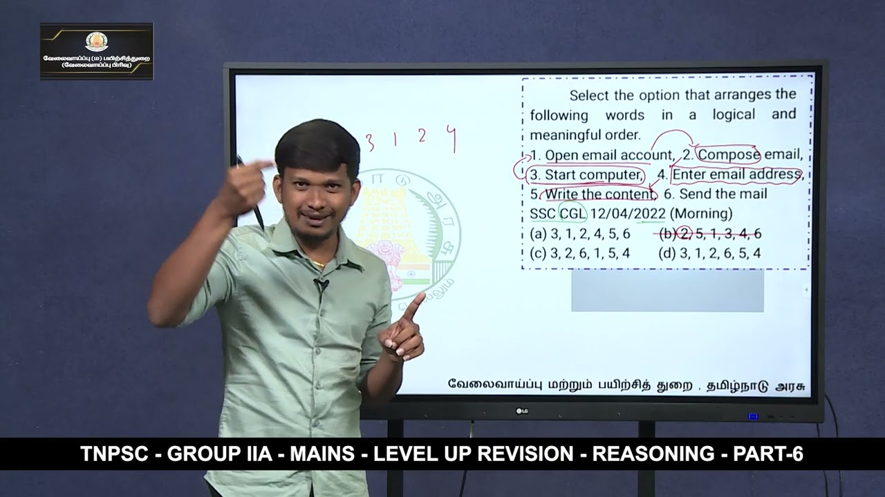 TNPSC - Group IIA - Mains - Level up Revision - Reasoning - Part - 6