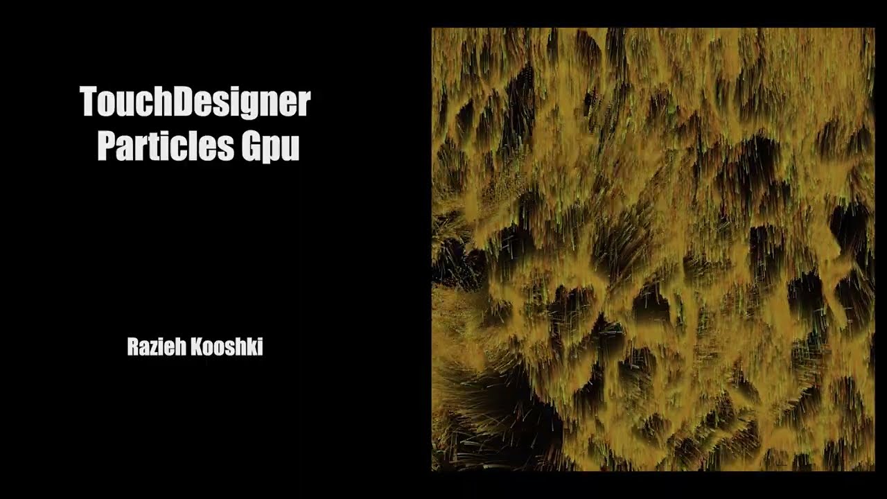 TOUCHDESIGNER Tutorial - Particles Gpu / Optical flow