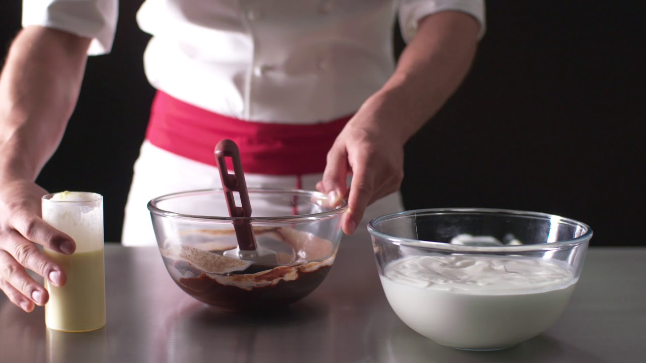 Chocolate Mousse with Crème Anglaise – The Essentials by L’École Valrhona