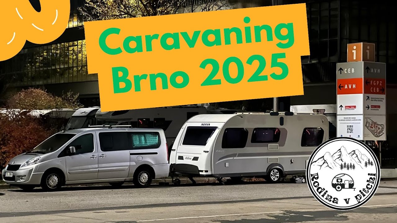 Caravaning Brno 2025 - Rodina v pitchi v karavan parku.