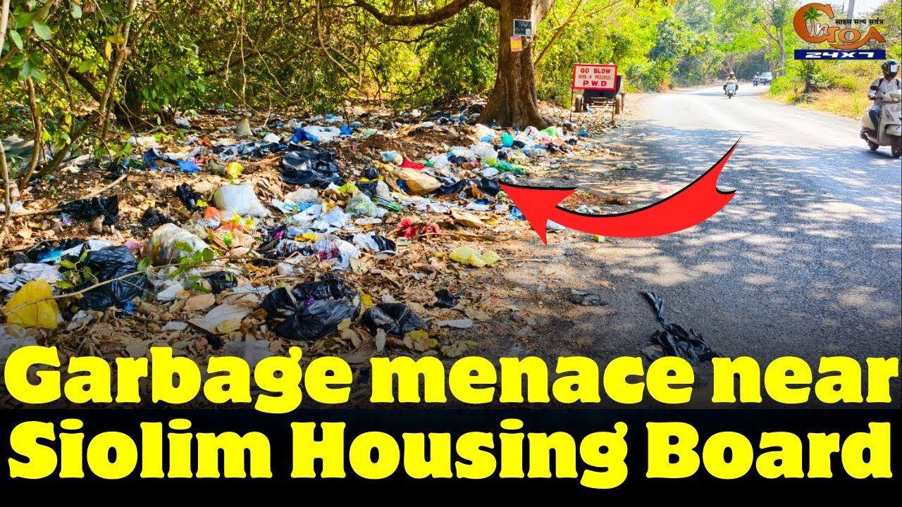 Garbage menace near Siolim Housing Board.