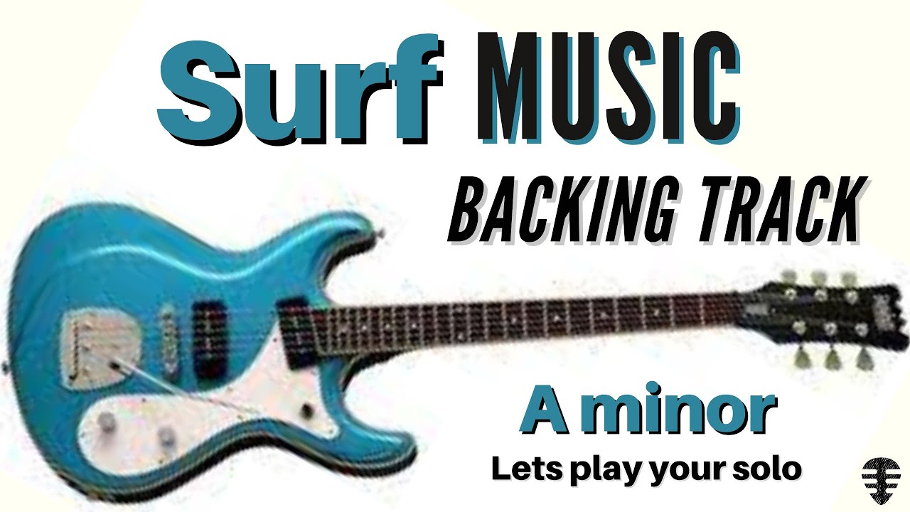Surf Music guitar backing track in A minor