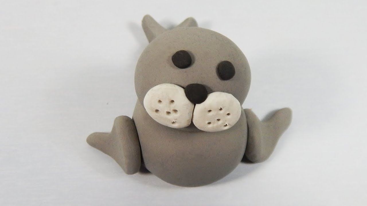 C&oacute;mo hacer una foca de plastilina paso a paso f&aacute;cil, explicado, arcilla polim&eacute;rica.