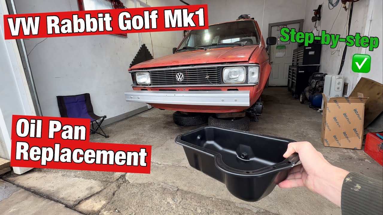VW Rabbit Golf Mk1 oil pan replacement.