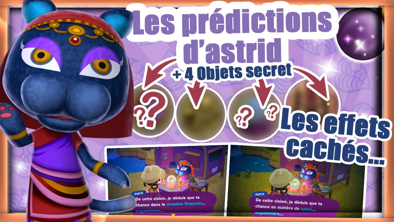 ➤TOUS les SECRETS d'Astrid (Objets cachés... Prédictions & Effets) ❰Animal Crossing New Horizons❱