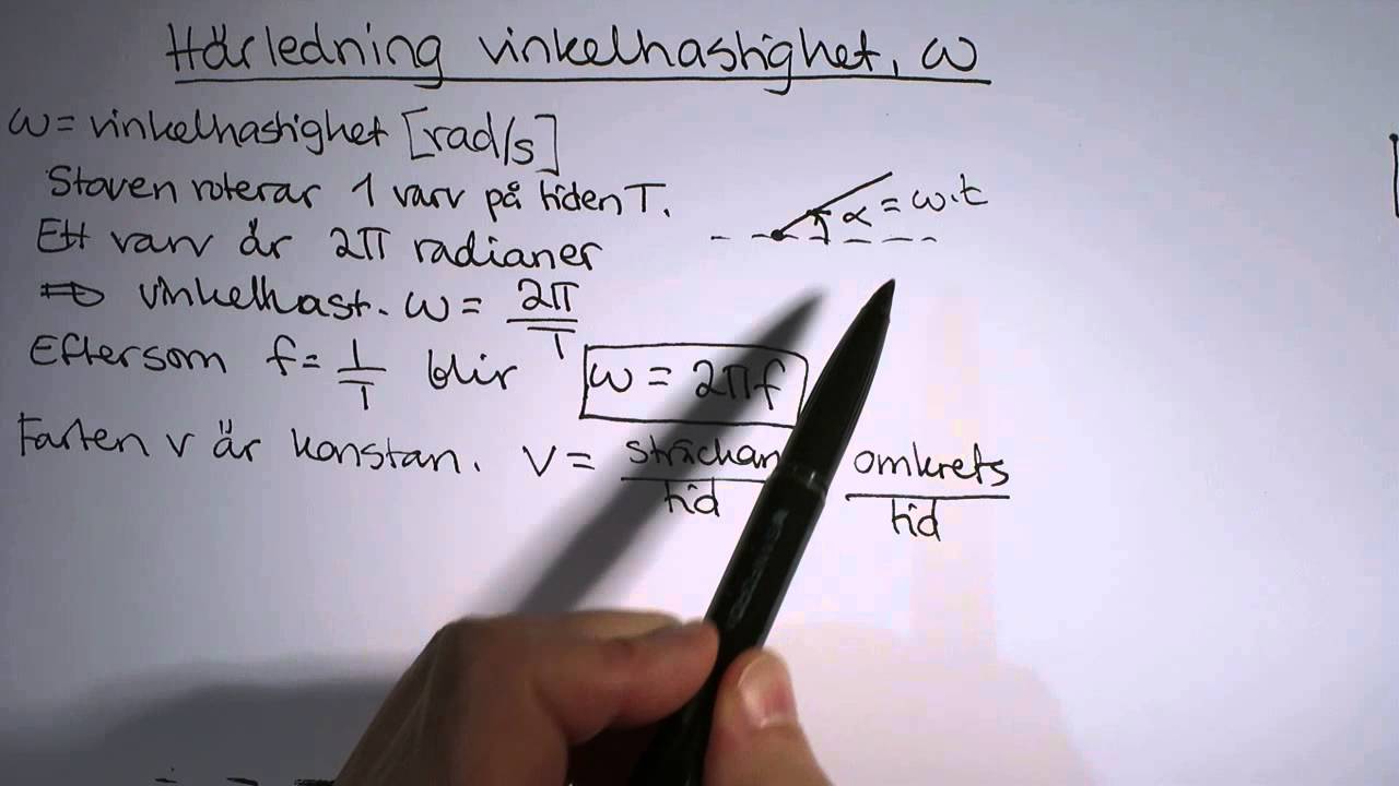 Gy Fysik 2 Heureka Kap 4 Härledning av vinkelhastighet