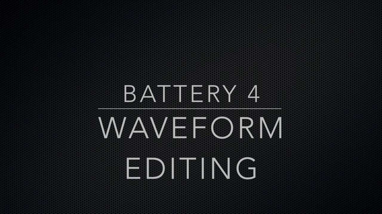 Battery 4 Controls: The Waveform Editor