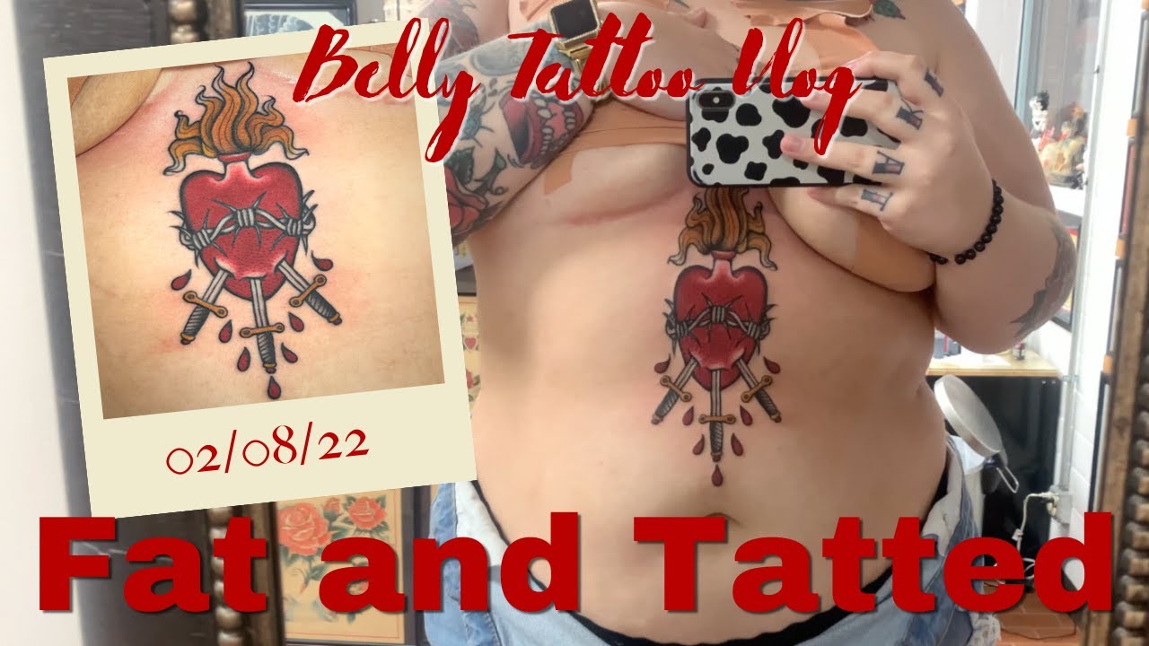 FINISHING MY FAT PLUS SIZE BELLY TATTOO | Tattoo Vlog