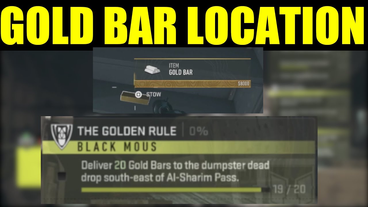 How to Deliver 20 Gold Bars to the dumpster dead drop south east of alsharim pass - DMZ
