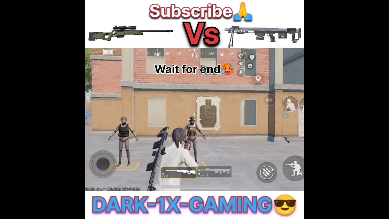 Bgmi New Sniper DSR gun Vs AWM gun damage test😱🔥3.3 New update #bgmitipsandtricks​​#pubgmobile​​