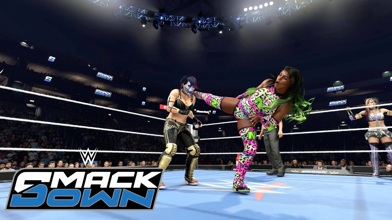 WWE 2K25 SMACKDOWN - NAOMI & BIANCA BELAIR VS KABUKI WARRIORS - TWO ON TWO TAG MATCH