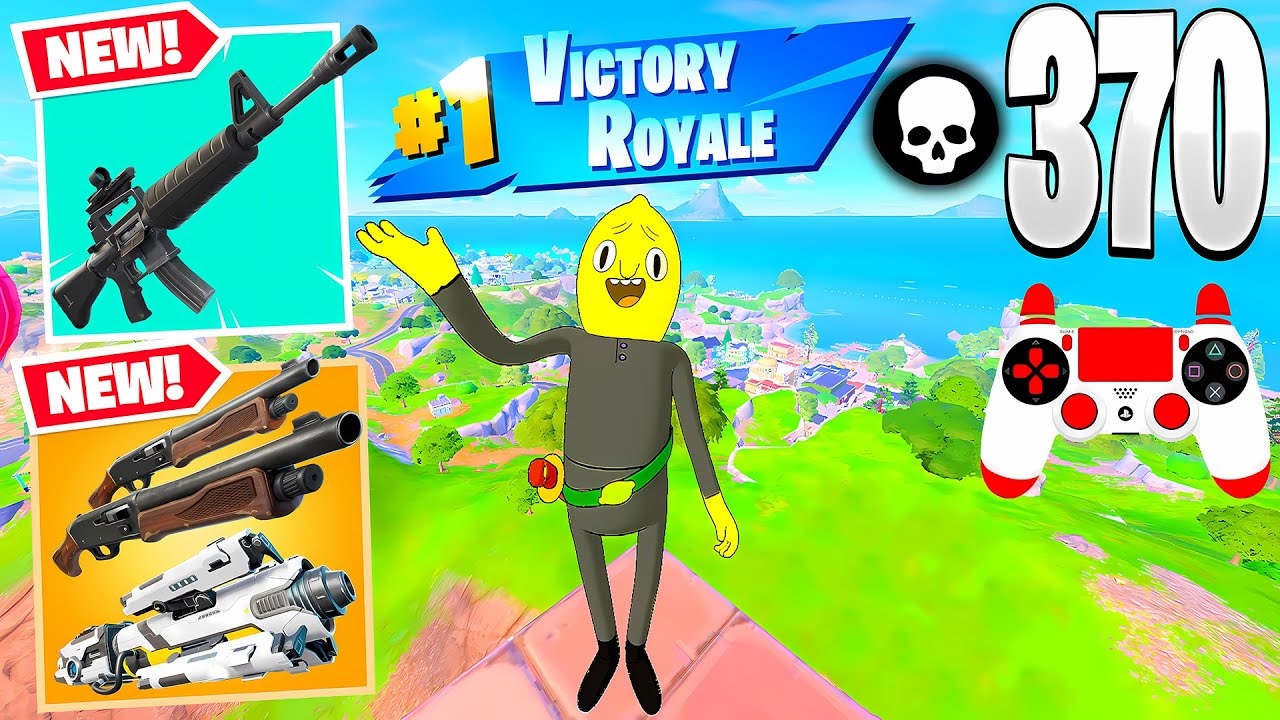 370 Elimination Solo Vs Squads - Zero Build Gameplay Wins (NEW Fortnite Chapter 7 Season 1)