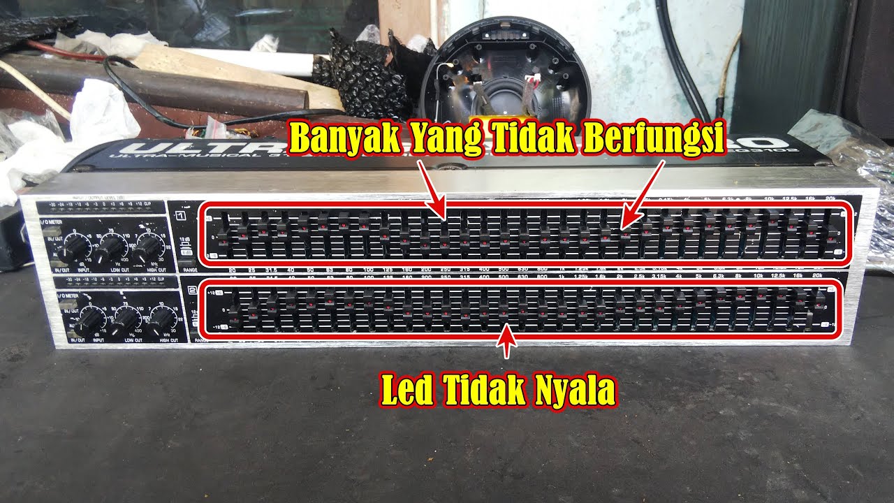 Servis Equalizer Behringer GEQ3102 Frequensi Banyak Yang Tidak Fungsi - Led Tidak Nyala