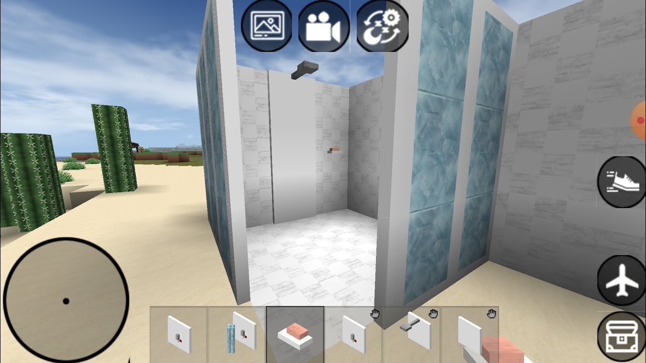 How to build a shower in mini block craft 3D