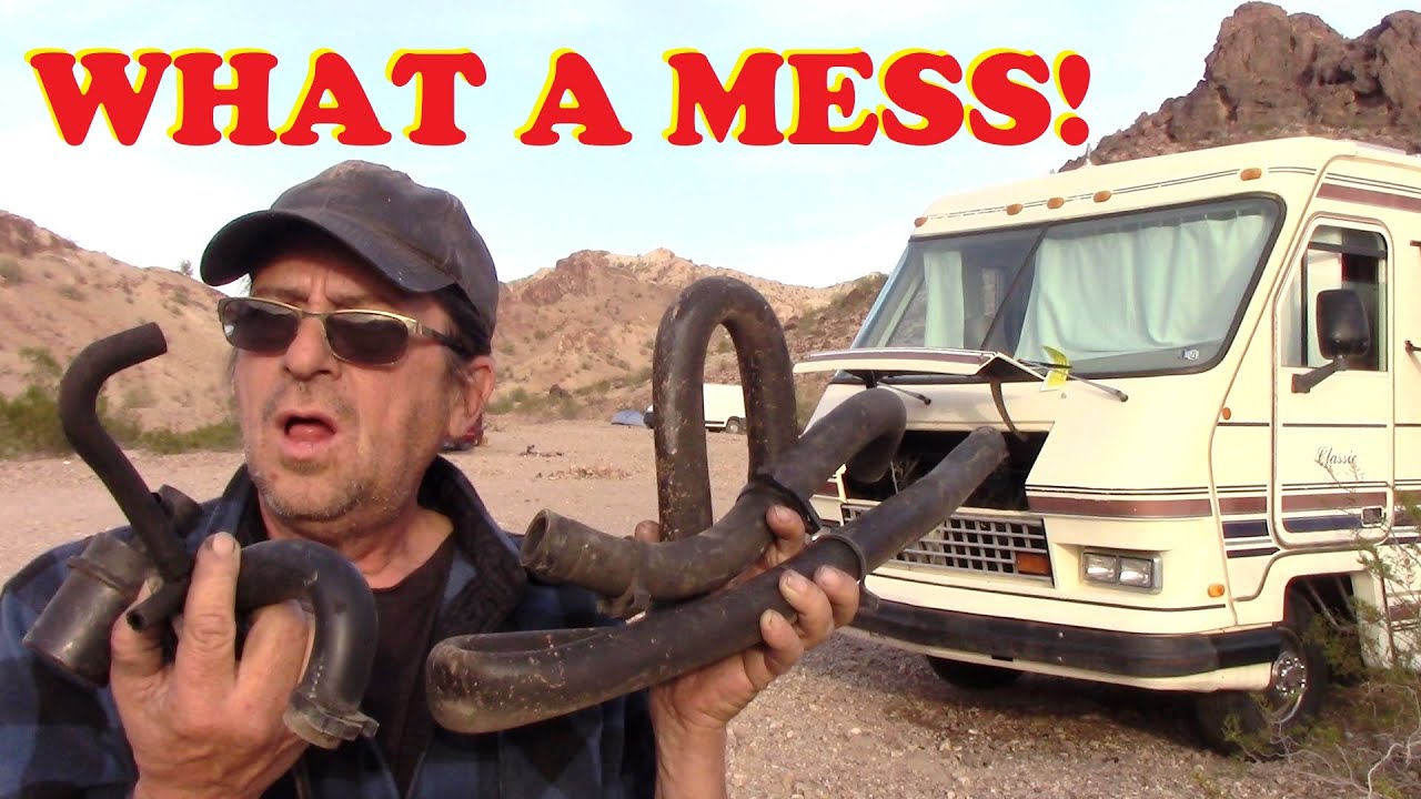 Replacing The Water Pump on a Big Block Chevy in my RV - It's A Mess In There! ...lol