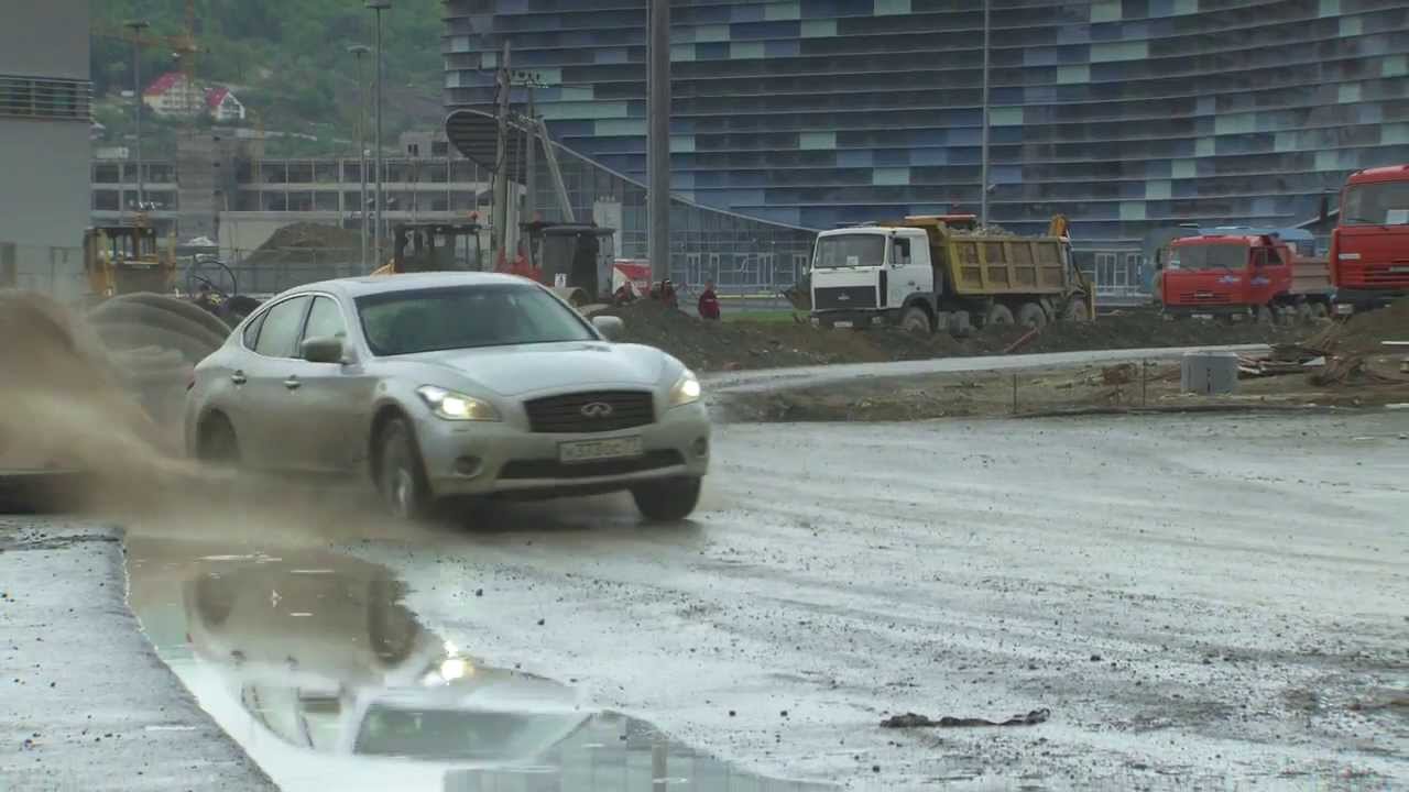 Sebastian Vettel visits the Sochi Olympic Park and Grand Prix site