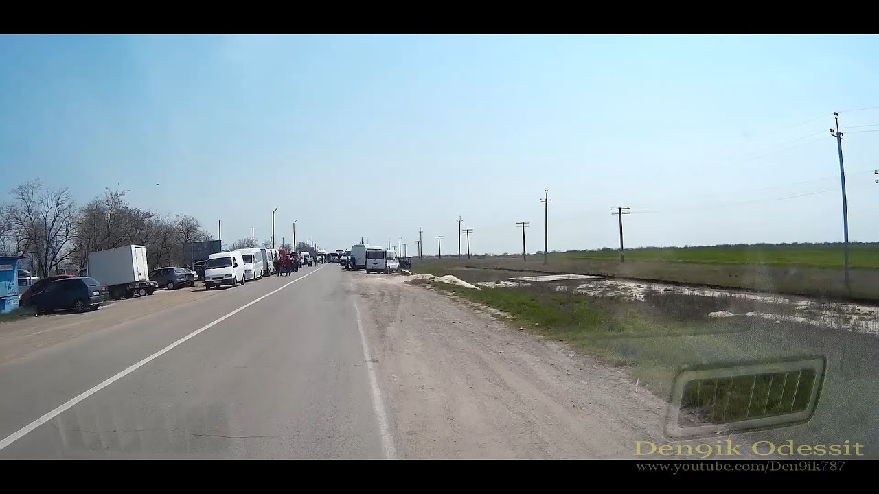 Трасса от Каланчак в сторону границы Крым весна 2018 . The route from Kalanchak to the Crimea