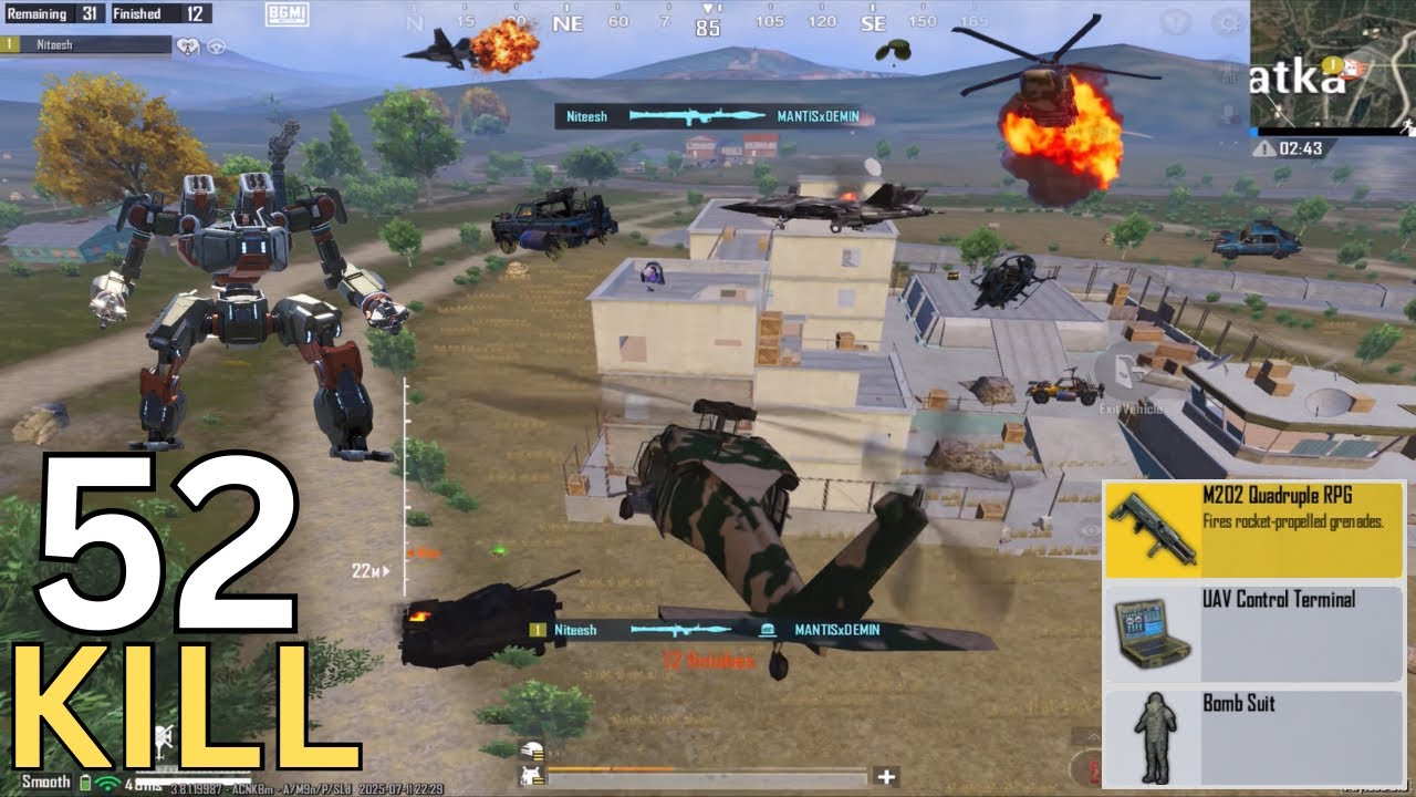 Fighter jet + M202 vs Tank + Robot ☠️ | Jet war in BGMI Payload Mode 🔥 | PUBG MOBILE