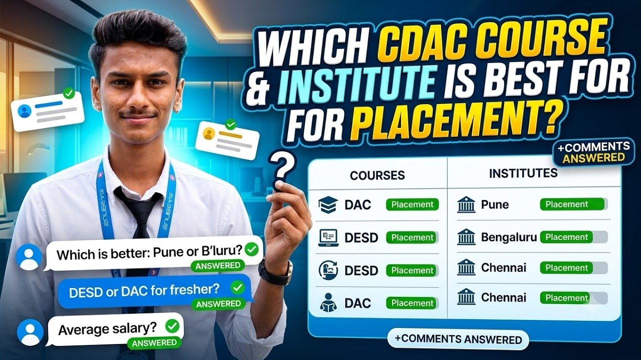 Which C-DAC Course and Institute Has the Best Placement? 2026 🔥 DAC vs DBDA vs DITISS