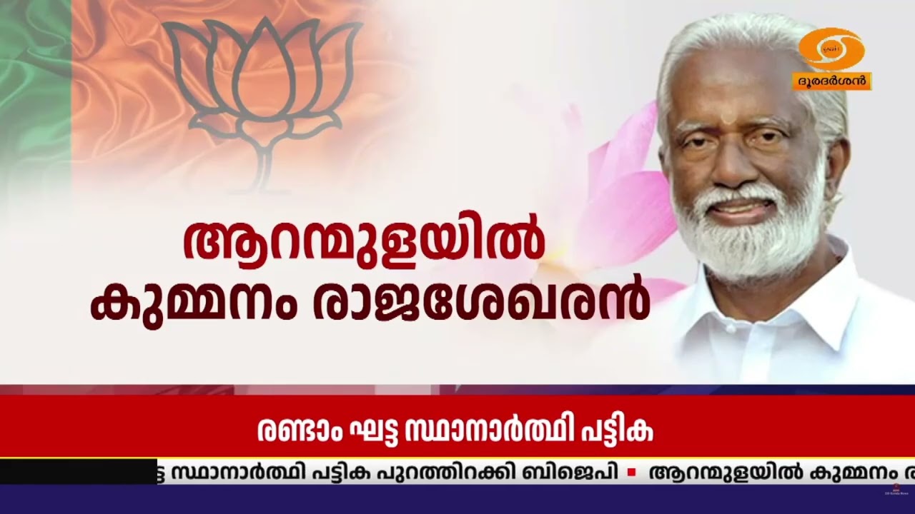 രണ്ടാം ഘട്ട സ്ഥാനാർത്ഥി പട്ടിക പ്രഖ്യാപിച്ച് ബിജെപി;.പുറത്തുവിട്ടത് 39 പേരുടെ പട്ടിക