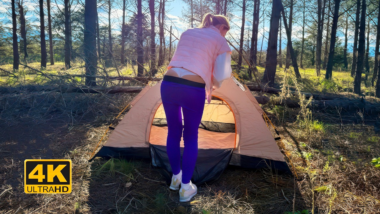 SOLO FOREST CAMPING BY THE LAKE 🌲 I Found the Perfect Hidden Spot for Peace and Silence