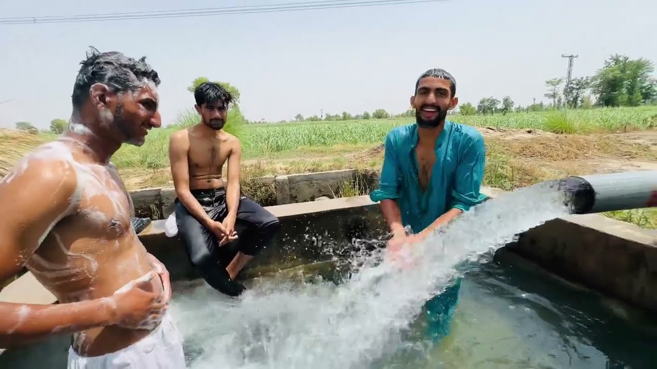 Swimming 4 boys together Gilo Asad Sadaqat Ali After Hair Cut 💇 ARA Vlogs