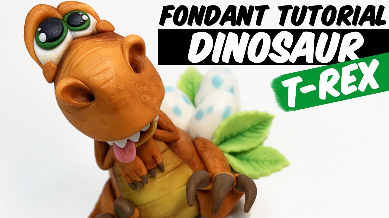 How to make a fondant DINO | T-Rex cake topper