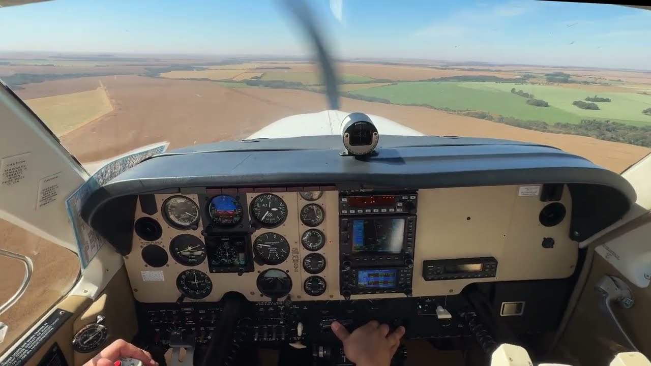 Decolagem de Ponta Por&atilde; 4k - Beechcraft Bonanza A36