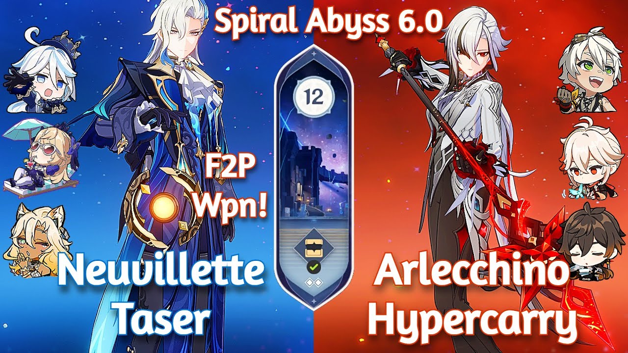 C0 Neuvillette Taser x C0 Arlecchino Hypercarry - NEW Spiral Abyss 6.0 | Genshin Impact