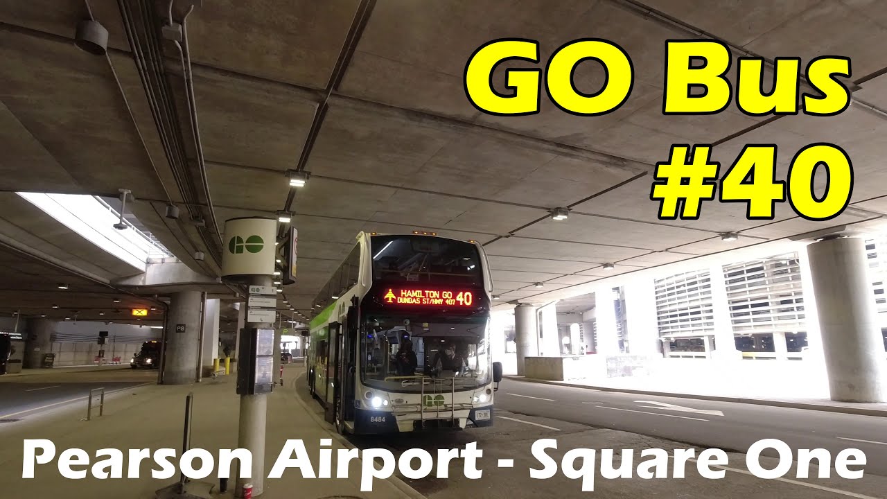 [4K] GO Bus Ride From Pearson Airport Terminal 1 To Square One (Duration 20min)
