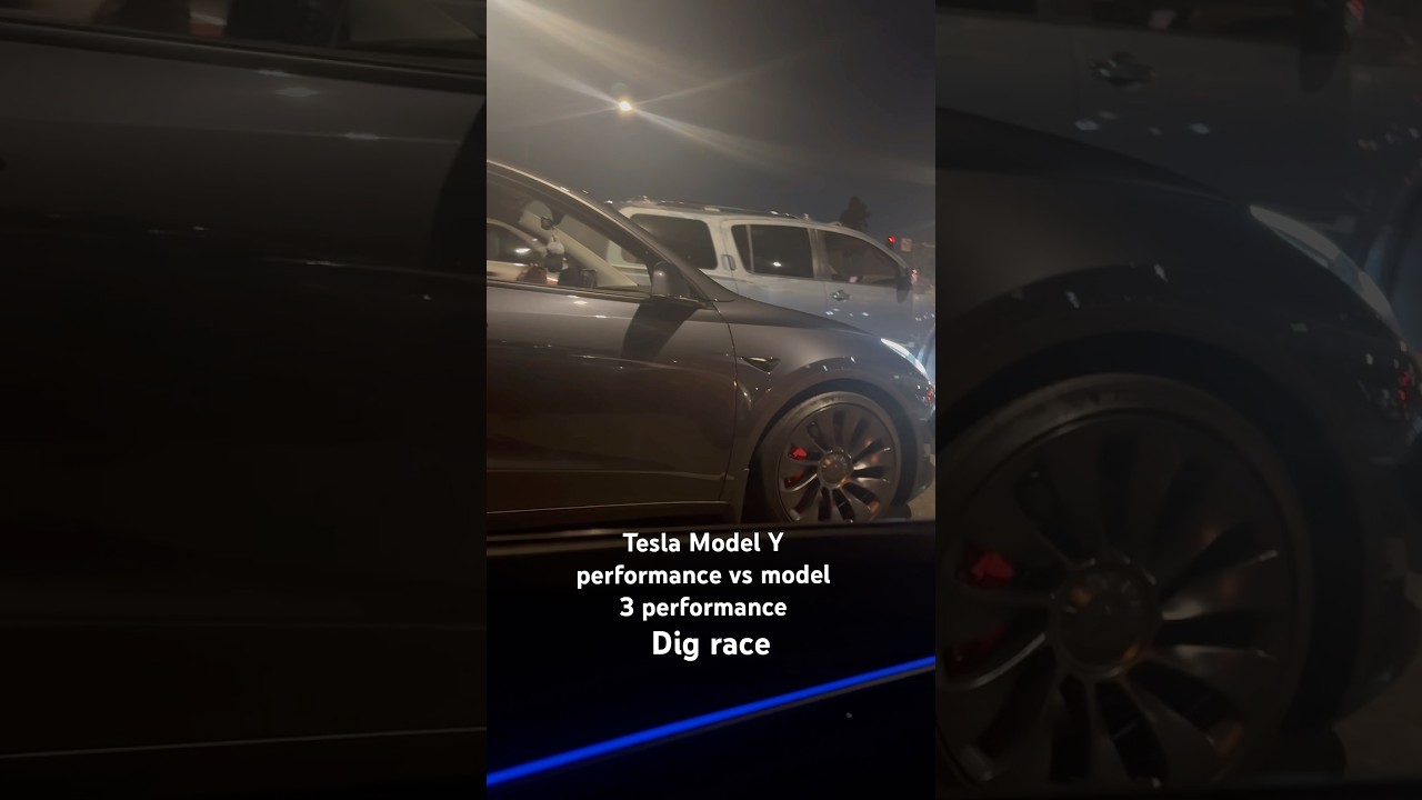 2024 tesla model 3 performance vs 2024 model Y performance dig race #tesla #race #digrace